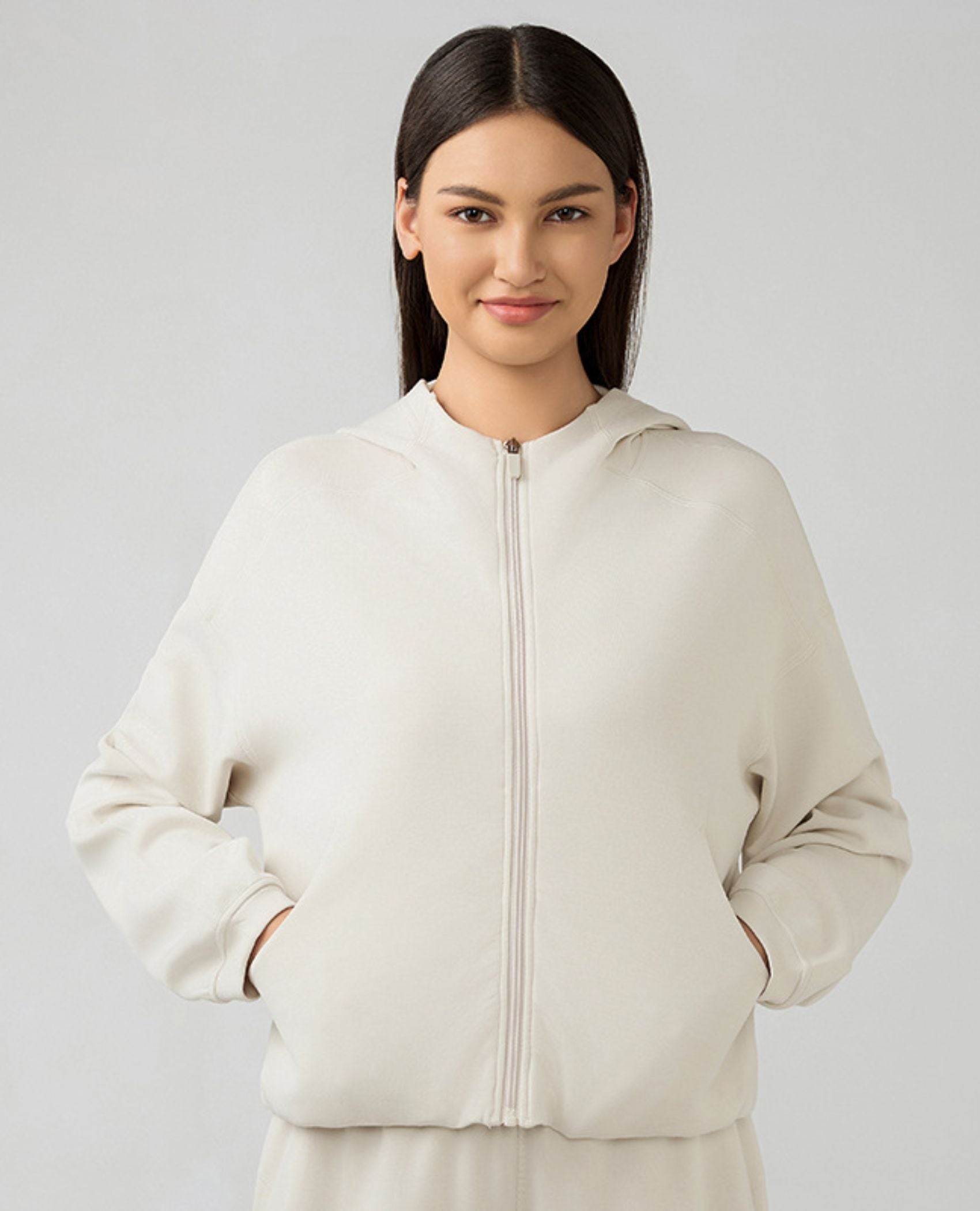 Athletic Hooded Zip Up Jacket - ANJE REBEL