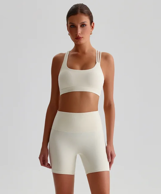 Straps Sports Bra Shorts Set ANJE REBEL