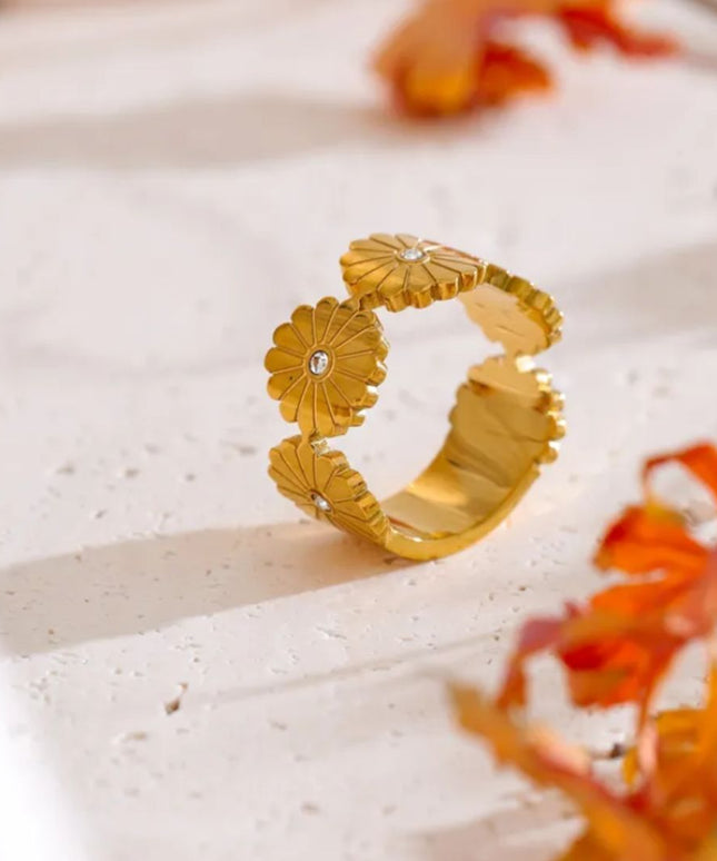 Floral Gold Ring ANJE REBEL