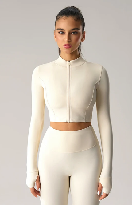 Zip Front Cropped Shirt ANJE REBEL