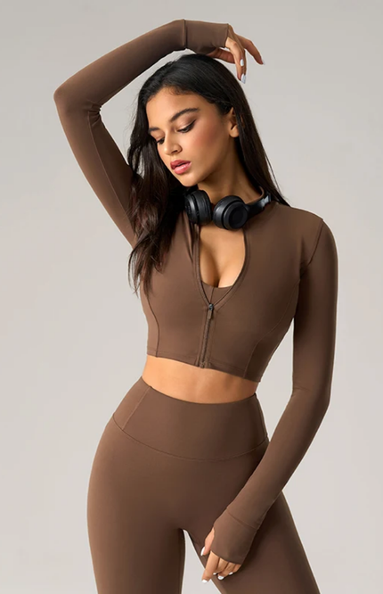 Zip Front Cropped Shirt ANJE REBEL