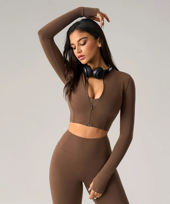 Zip Front Cropped Shirt ANJE REBEL