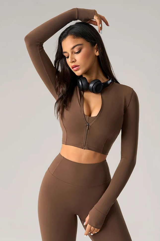 Zip Front Cropped Shirt ANJE REBEL