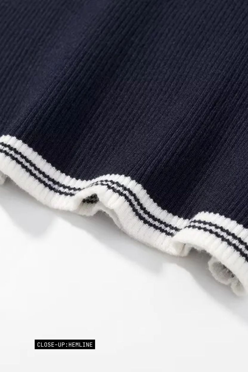 Collared Oxford Nautical Sweater Shirt ANJE REBEL