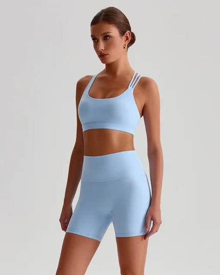 Straps Sports Bra Shorts Set ANJE REBEL