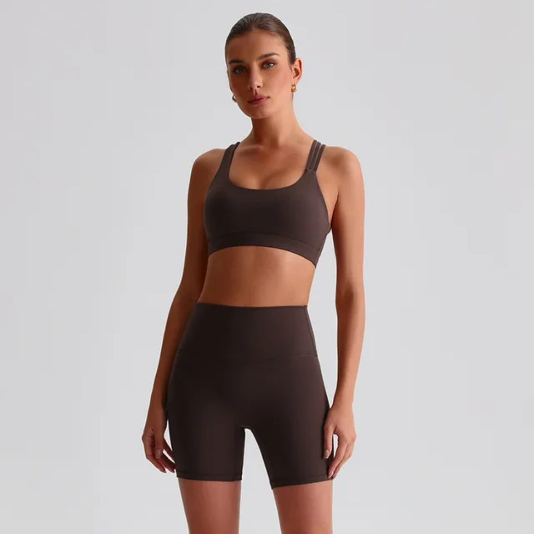 Straps Sports Bra Shorts Set ANJE REBEL