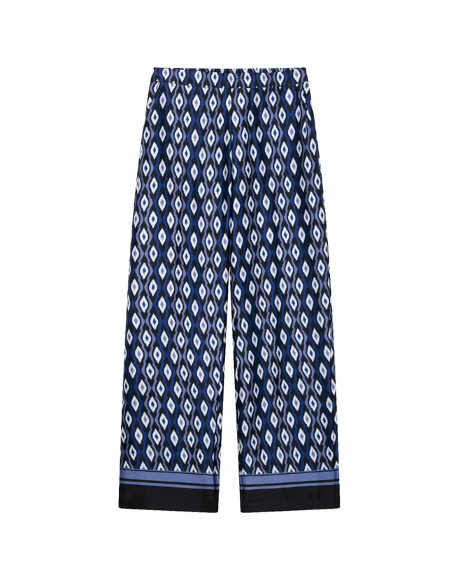 Kiowa Printed Wide-Legged Satin Pants ANJE REBEL