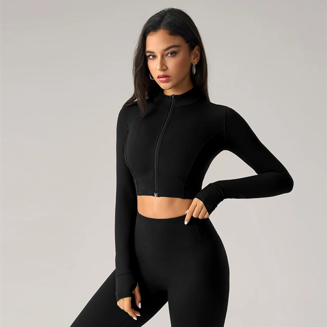 Zip Front Cropped Shirt ANJE REBEL