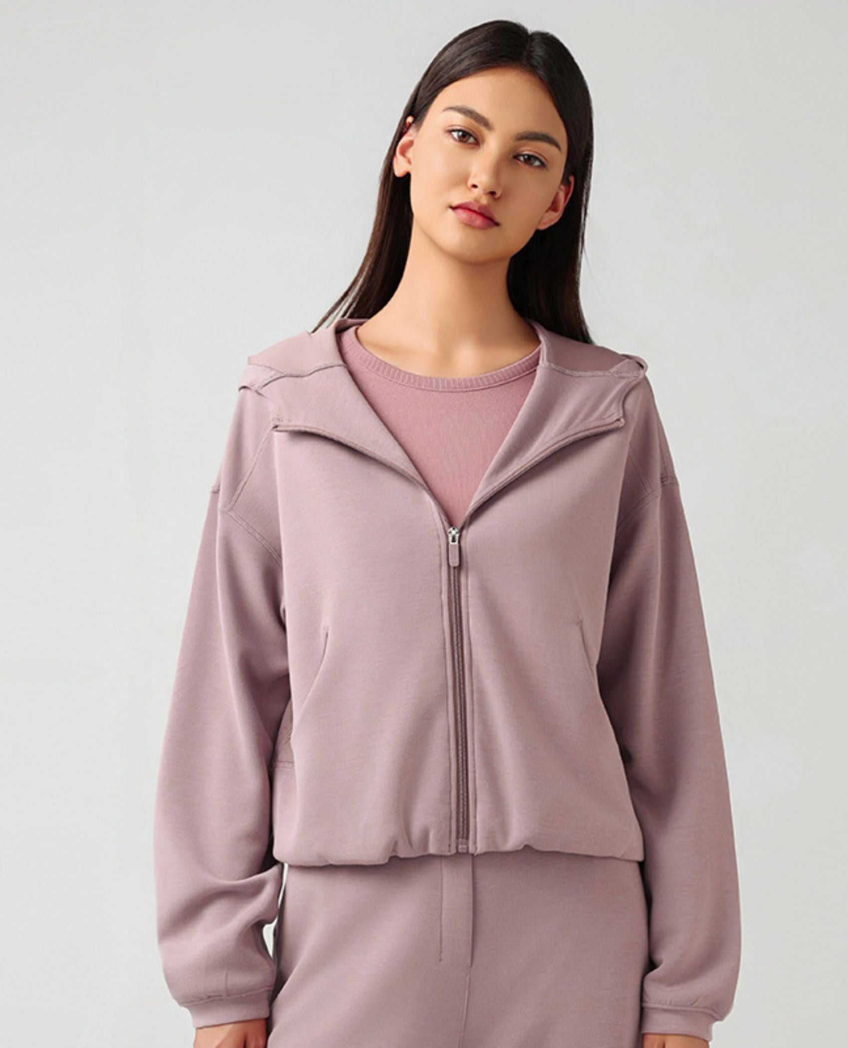 Athletic Hooded Zip Up Jacket - ANJE REBEL