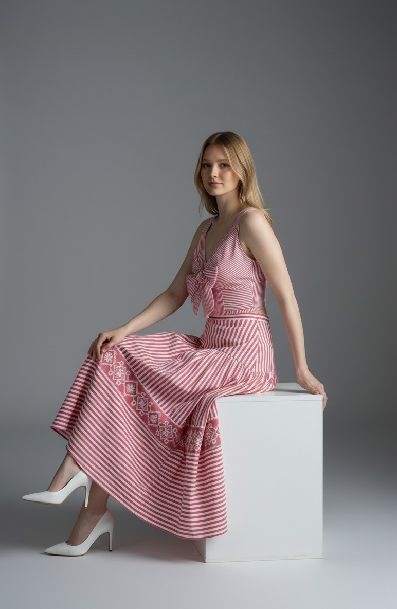 Pretty Dolly Full Suit Swimwear with Matching Long Skirt ANJE REBEL