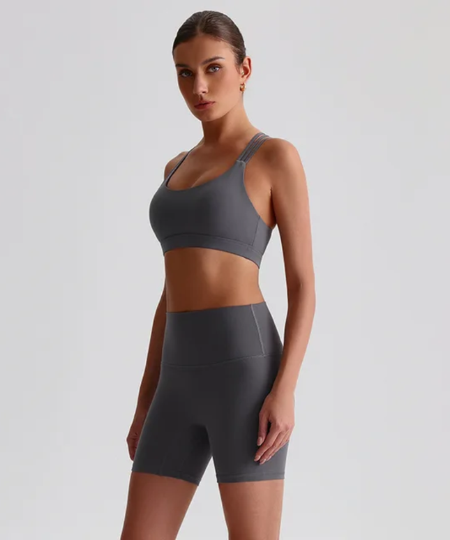 Cross-Back Sports Bra Shorts Set ANJE REBEL