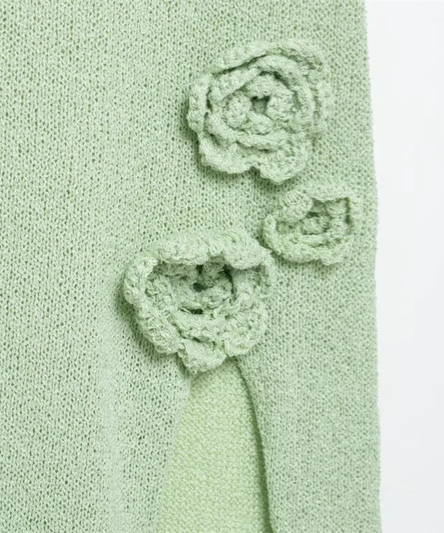 Knitted Floral Dress ANJE REBEL