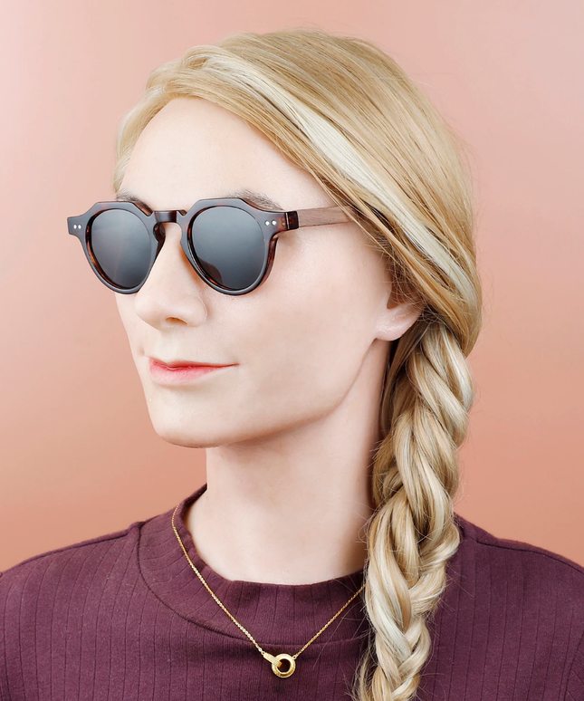 Hexagon Wood Sunglasses ANJE REBEL