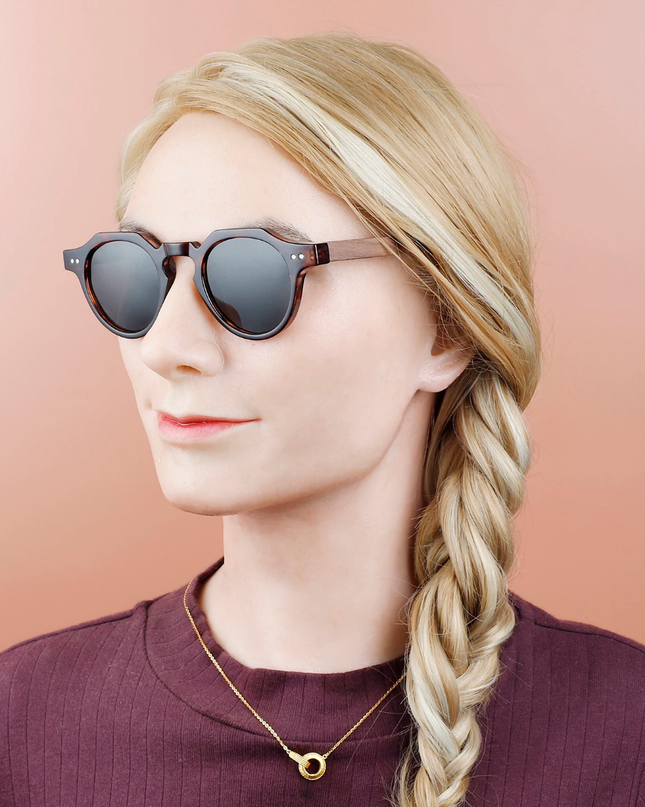 Hexagon Wood Sunglasses ANJE REBEL
