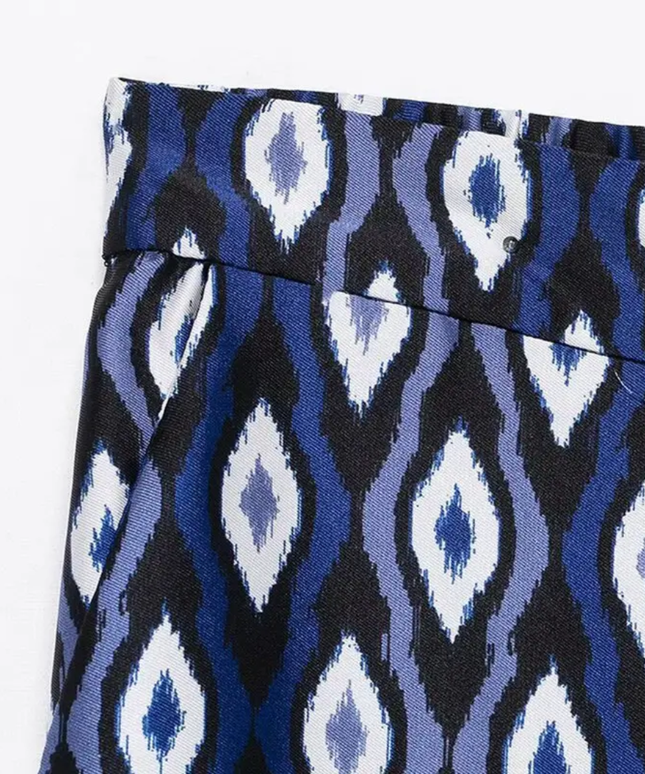 Kiowa Printed Wide-Legged Satin Pants ANJE REBEL